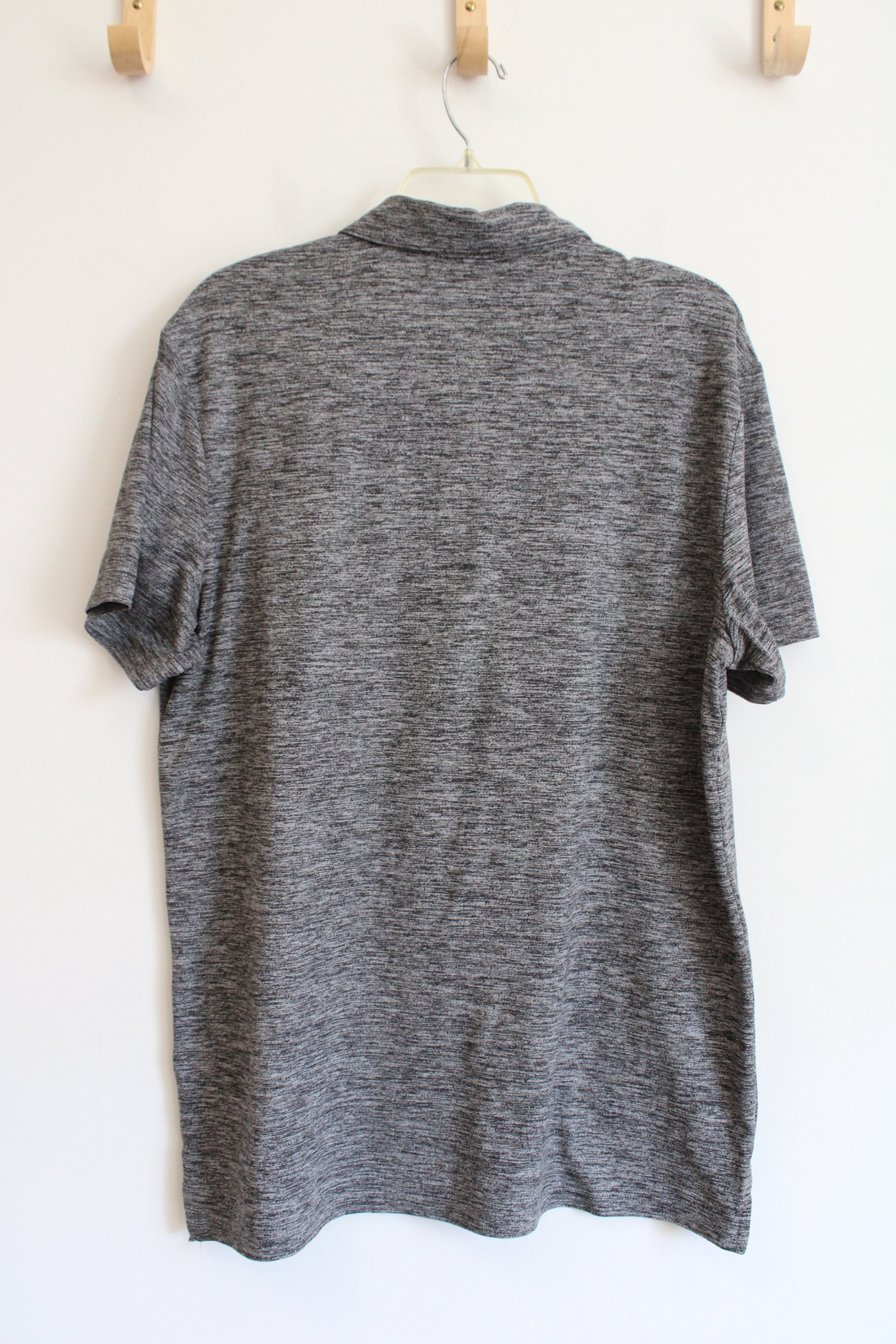 Marc Anthony Luxury Heathered Gray Polo Shirt | L