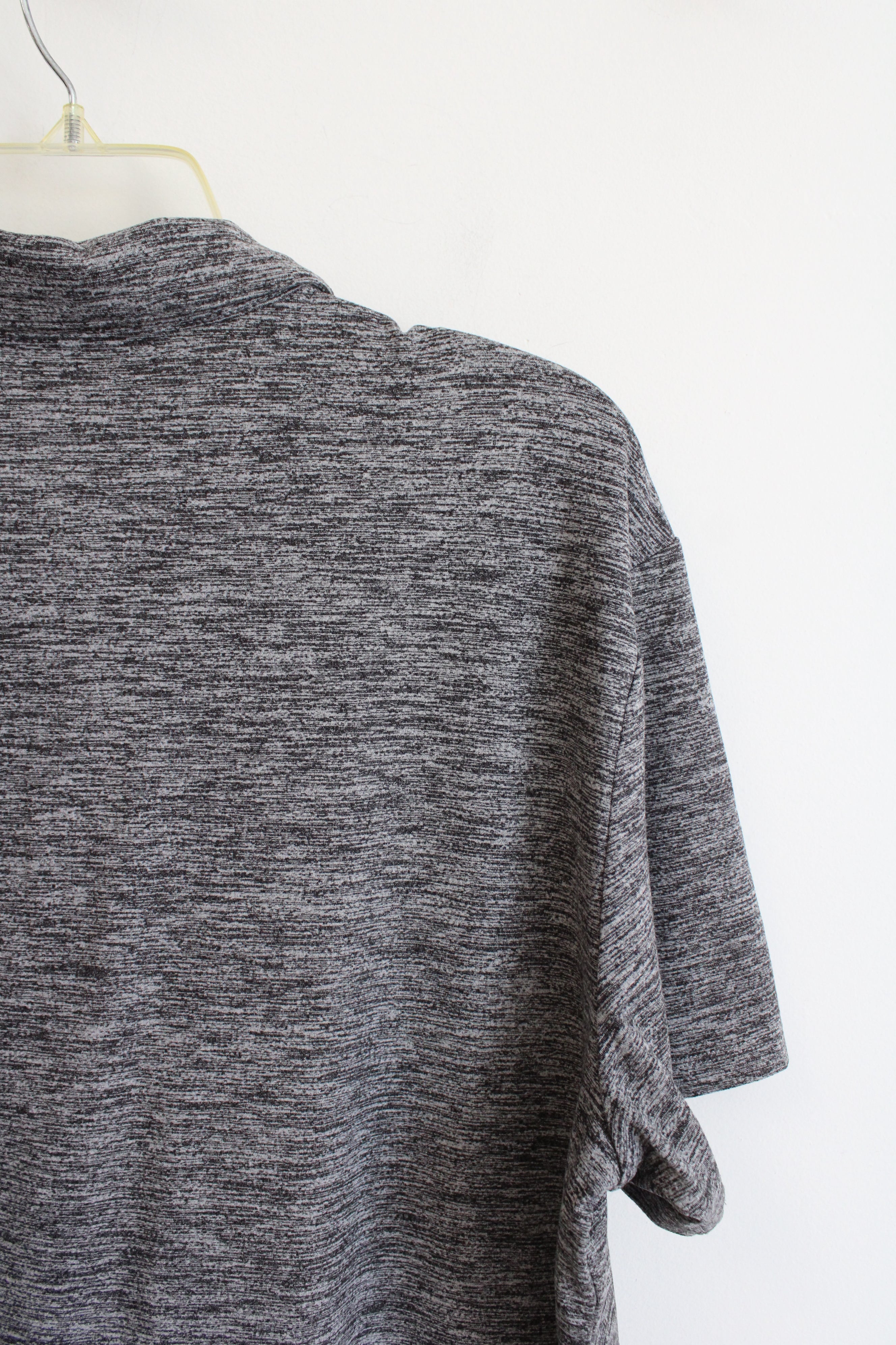 Marc Anthony Luxury Heathered Gray Polo Shirt | L