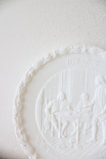 Fenton USA Bicentennial Project Of The General Federation Of Women's Clubs Colonial Milk Glass White "In God We Trust" Decorative Plate