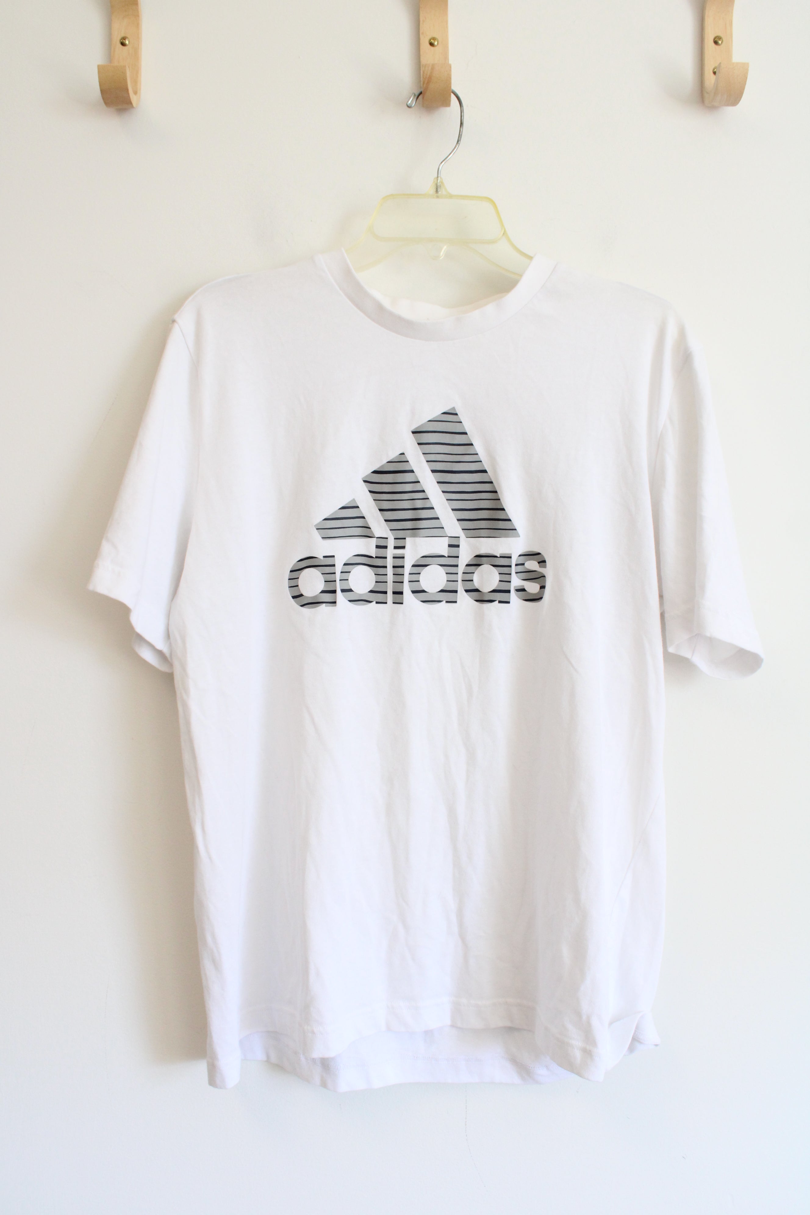 Adidas White & Gray Shirt | L