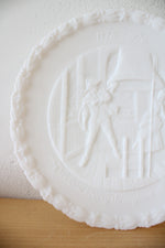 Fenton USA Bicentennial Project Of The General Federation Of Women's Clubs Colonial Milk Glass White "Proclaim Liberty Throughout All The Land" Decorative Plate