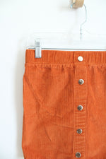 Isaac Mizrahi Orange Corduroy Skirt | Youth L (10/12)