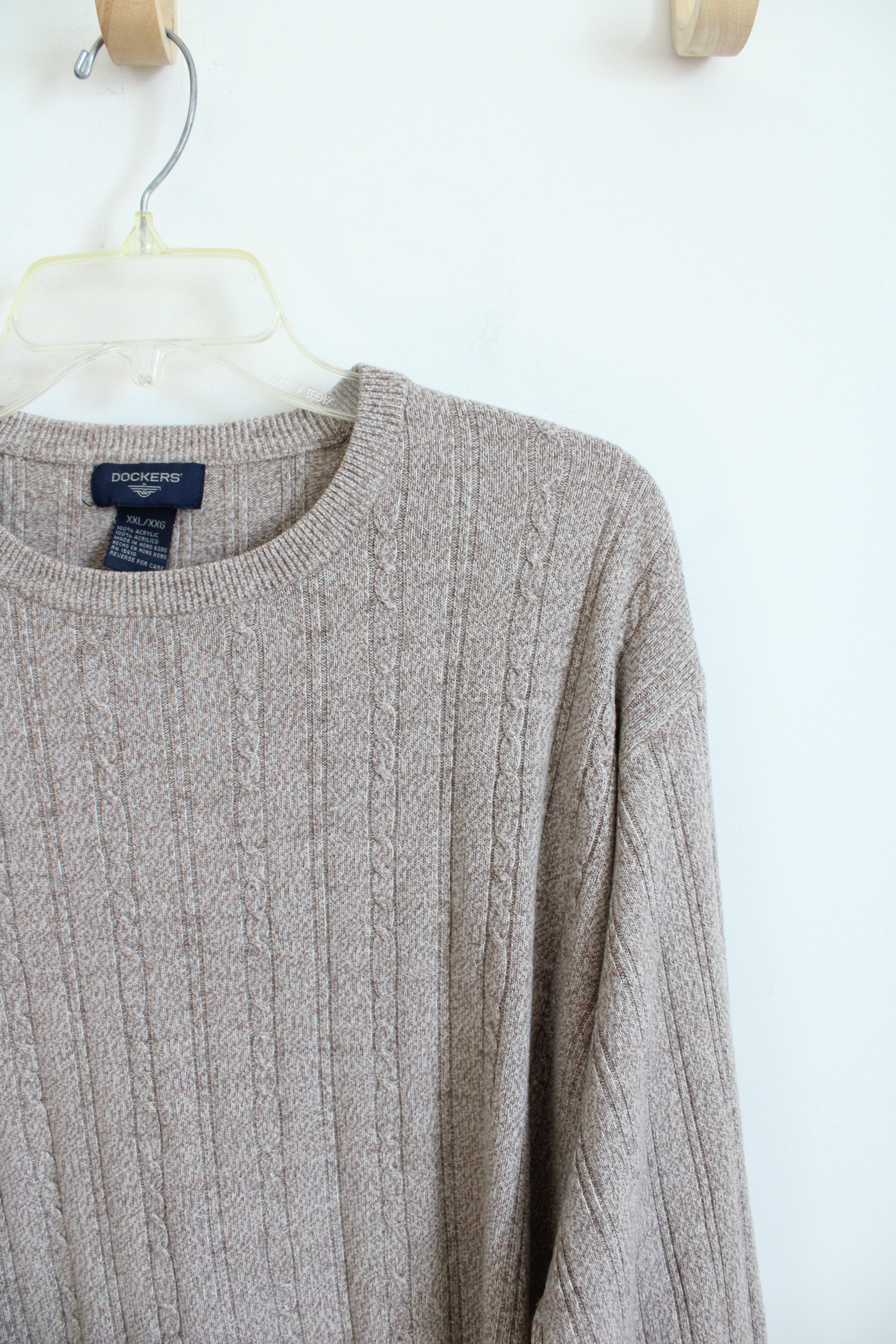 Dockers Tan Cable Knit Sweater | XXL