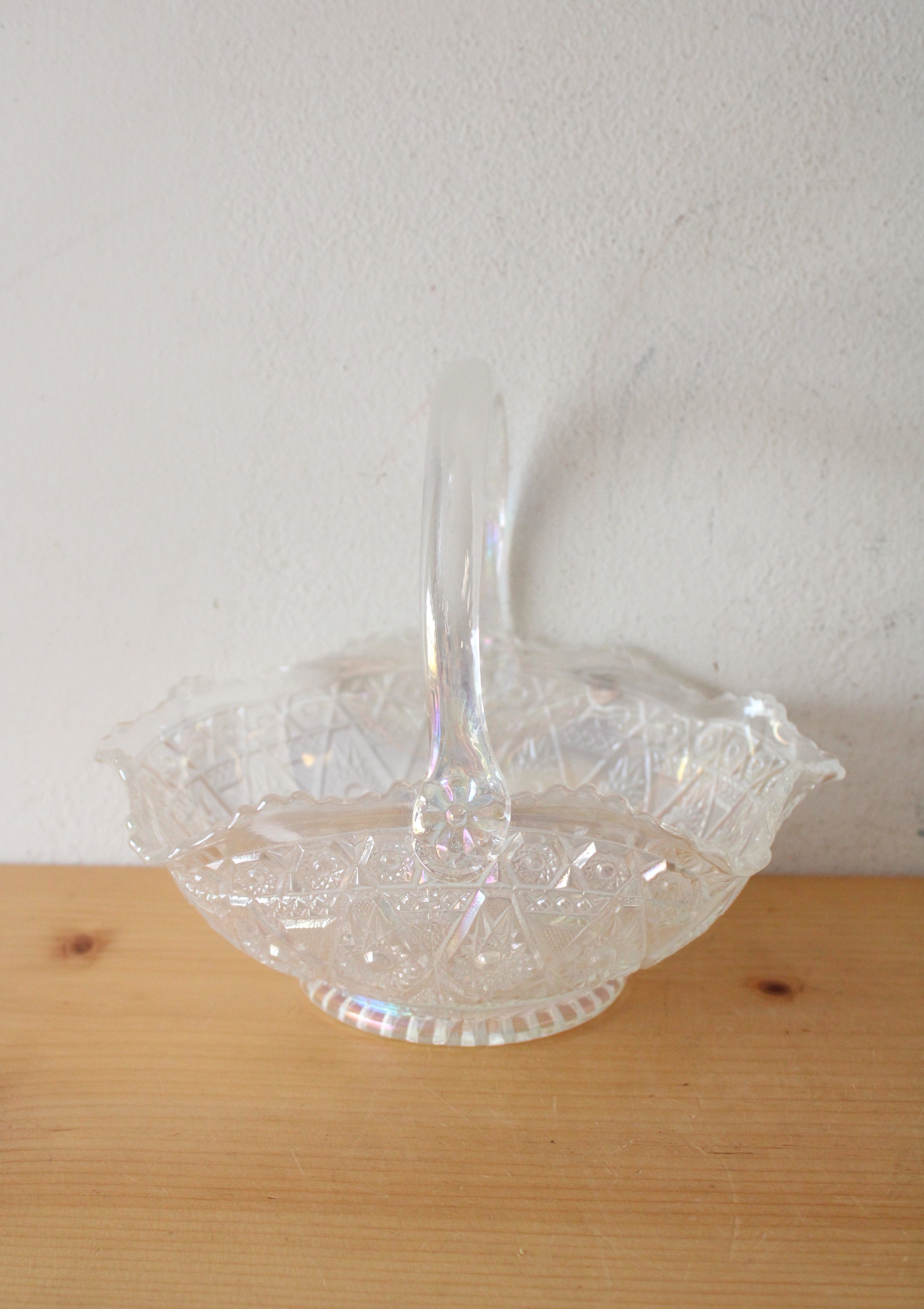 Smith Glass Vintage Carnival Glass Basket