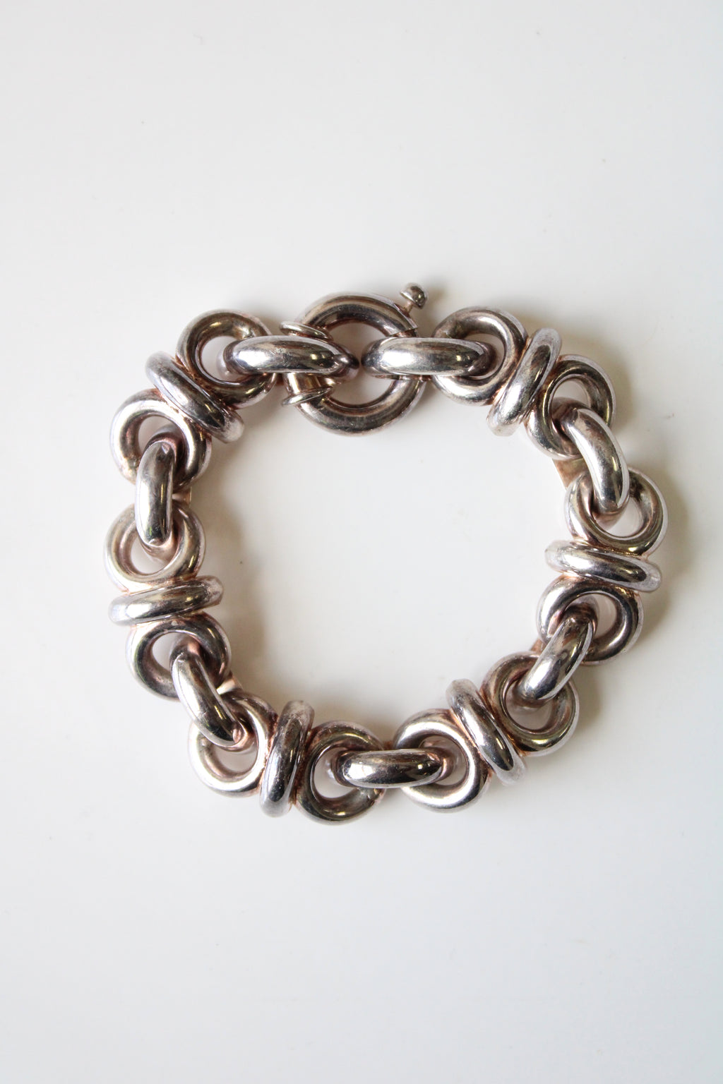 Chunky Chain Sterling Silver Statement Bracelet
