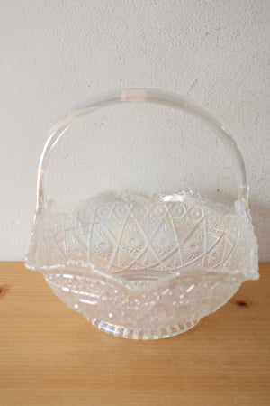 Smith Glass Vintage Carnival Glass Basket