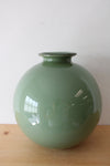 Large Round Green Vase