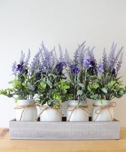 Lavender Mason Jar Centerpiece Box