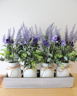 Lavender Mason Jar Centerpiece Box