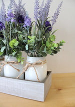 Lavender Mason Jar Centerpiece Box