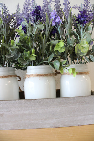 Lavender Mason Jar Centerpiece Box