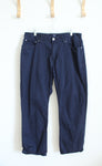 Gap Navy Blue Straight Fit Pants | 36X30