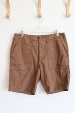 Old Navy Lived-In Straight Brown Shorts | 32