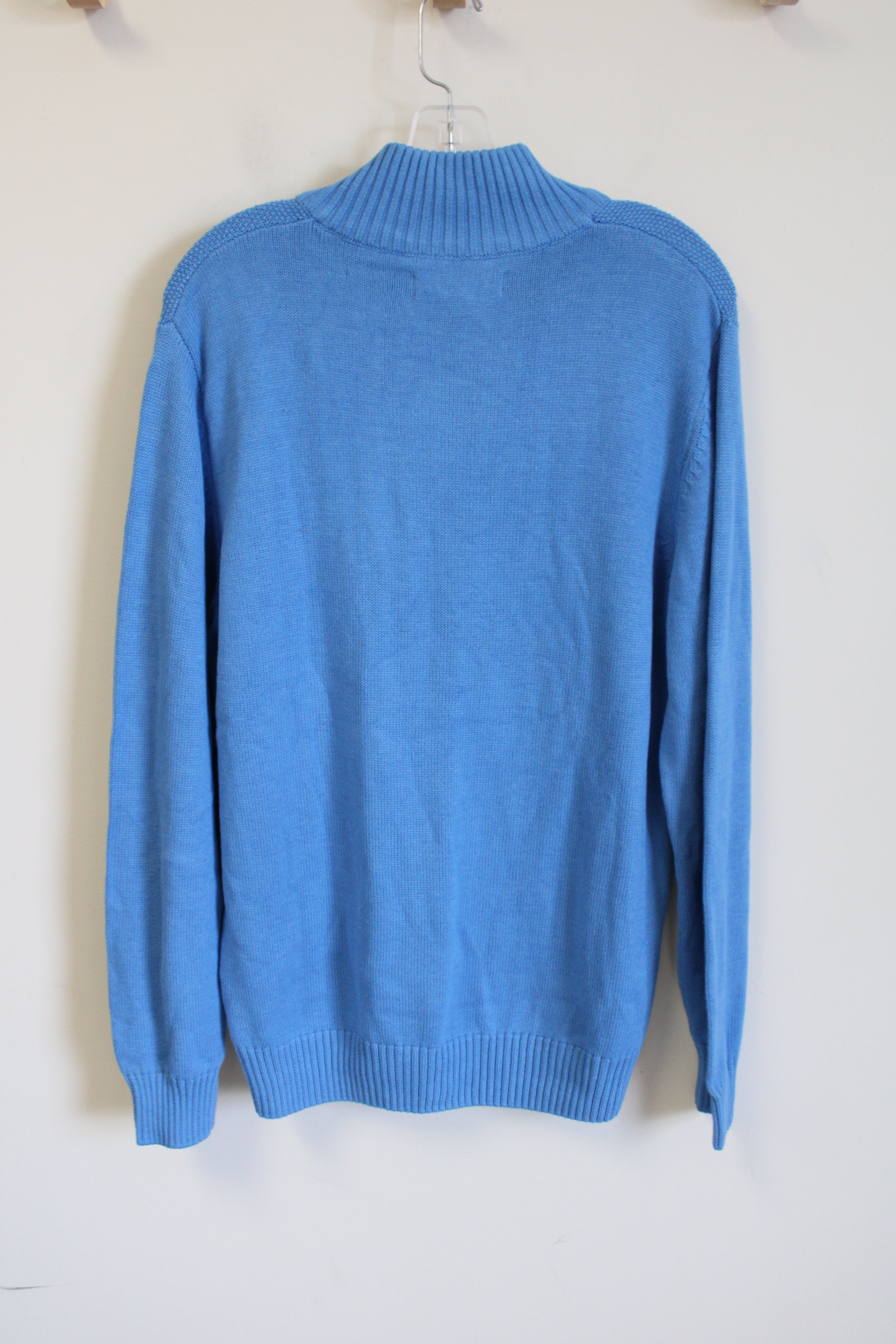 NEW U.S. Polo Assn. Blue Knit 1/4 Zip Pullover Sweater | S