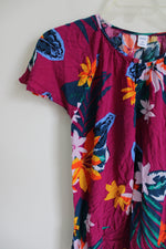 Old Navy Pink Tropical Top | XS