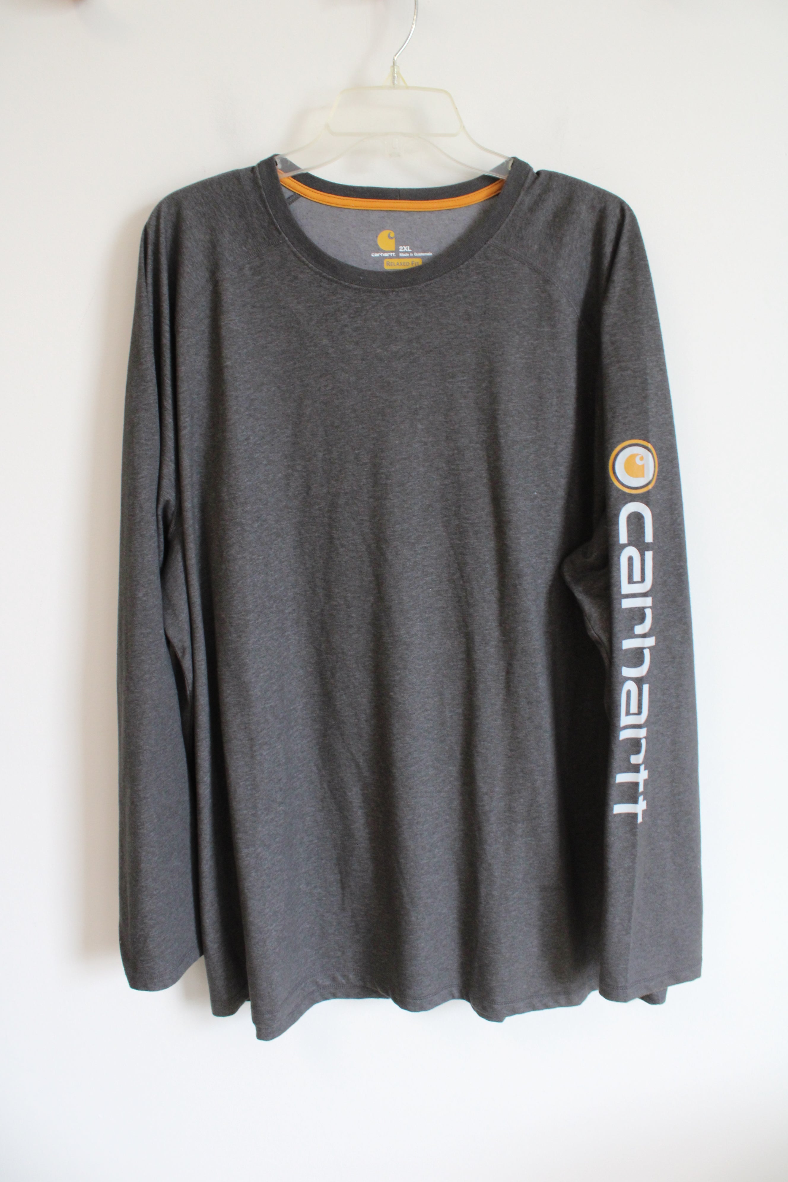 Carhartt Relaxed Fit Gray Long Sleeved Tee | 2XL