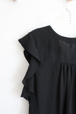 Banana Republic Black Flutter Sleeve Top | S