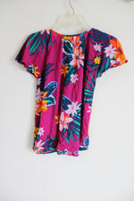 Old Navy Pink Tropical Top | XS