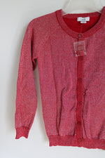 NEW Special Editions Red Shimmer Cardigan Sweater