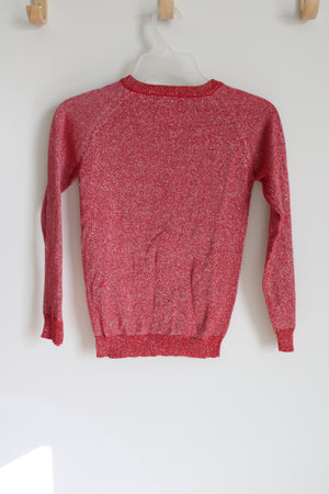 NEW Special Editions Red Shimmer Cardigan Sweater