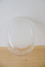 Princess House Fantasia Engraved Floral Oval Glass Covered Casserole Dish