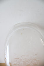 Princess House Fantasia Engraved Floral Oval Glass Covered Casserole Dish