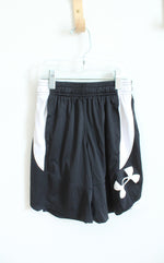 Under Armour Black & White Athletic Shorts | Youth S (8)