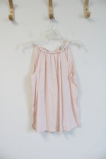 LOFT Light Pink Braided Rope Halter Neck Tank Top | S