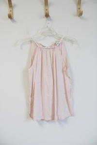 LOFT Light Pink Braided Rope Halter Neck Tank Top | S
