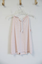 LOFT Light Pink Braided Rope Halter Neck Tank Top | S