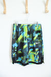 Nike Black Blue Green & Yellow Patterned Athletic Shorts | Youth XL