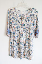 Old Navy Cream Floral Boho Style Dress | XL (14)