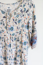 Old Navy Cream Floral Boho Style Dress | XL (14)