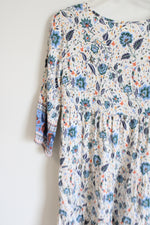 Old Navy Cream Floral Boho Style Dress | XL (14)