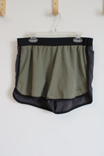 L.L. Bean Olive Green Black Athletic Shorts | 14