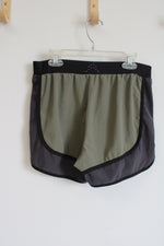 L.L. Bean Olive Green Black Athletic Shorts | 14