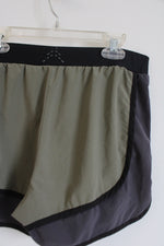 L.L. Bean Olive Green Black Athletic Shorts | 14