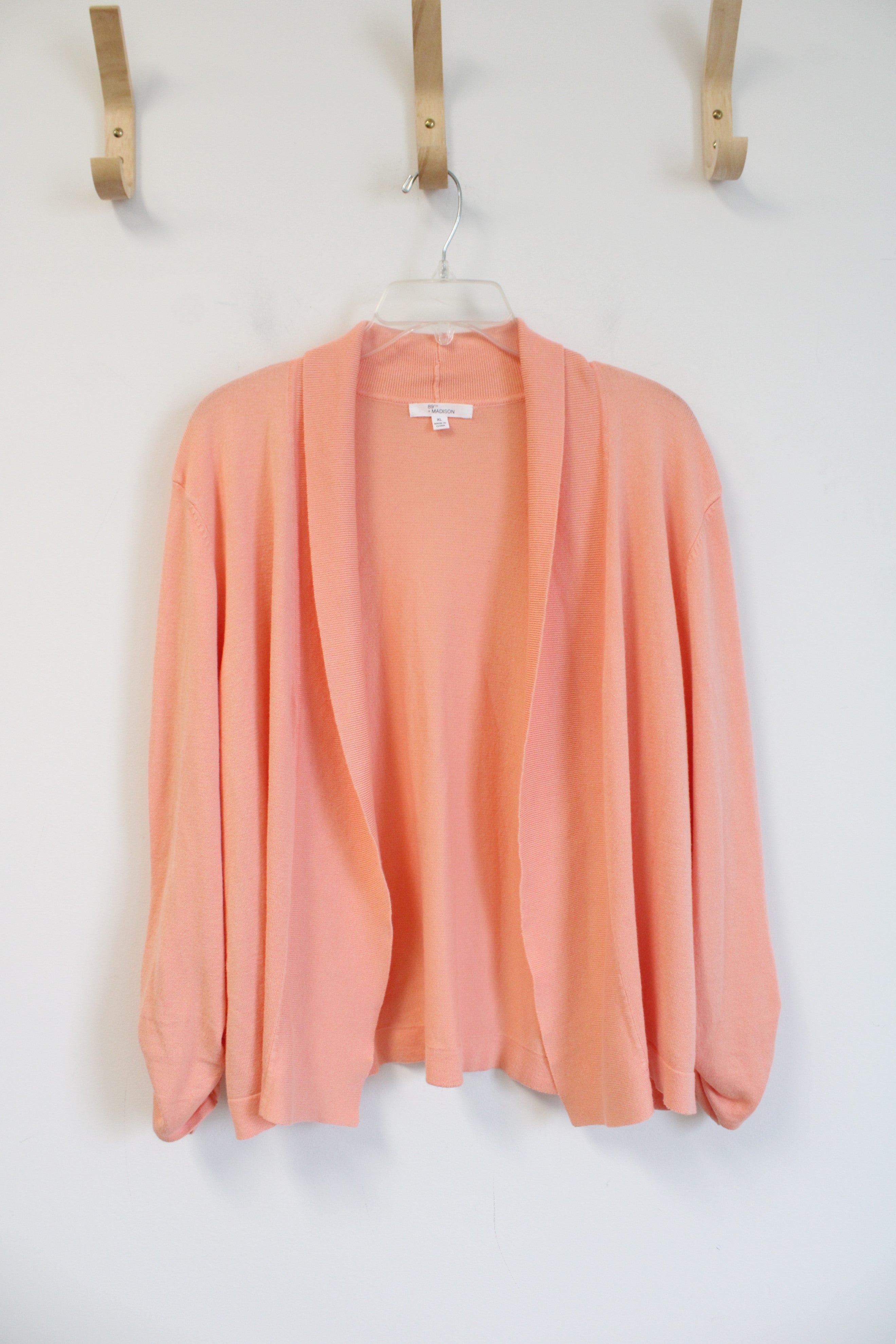 89th & Madison Soft Peach Cardigan | XL