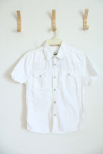 NEW Ditch Plains White Snap Button Down Cotton Shirt | Youth XXL (18/20)