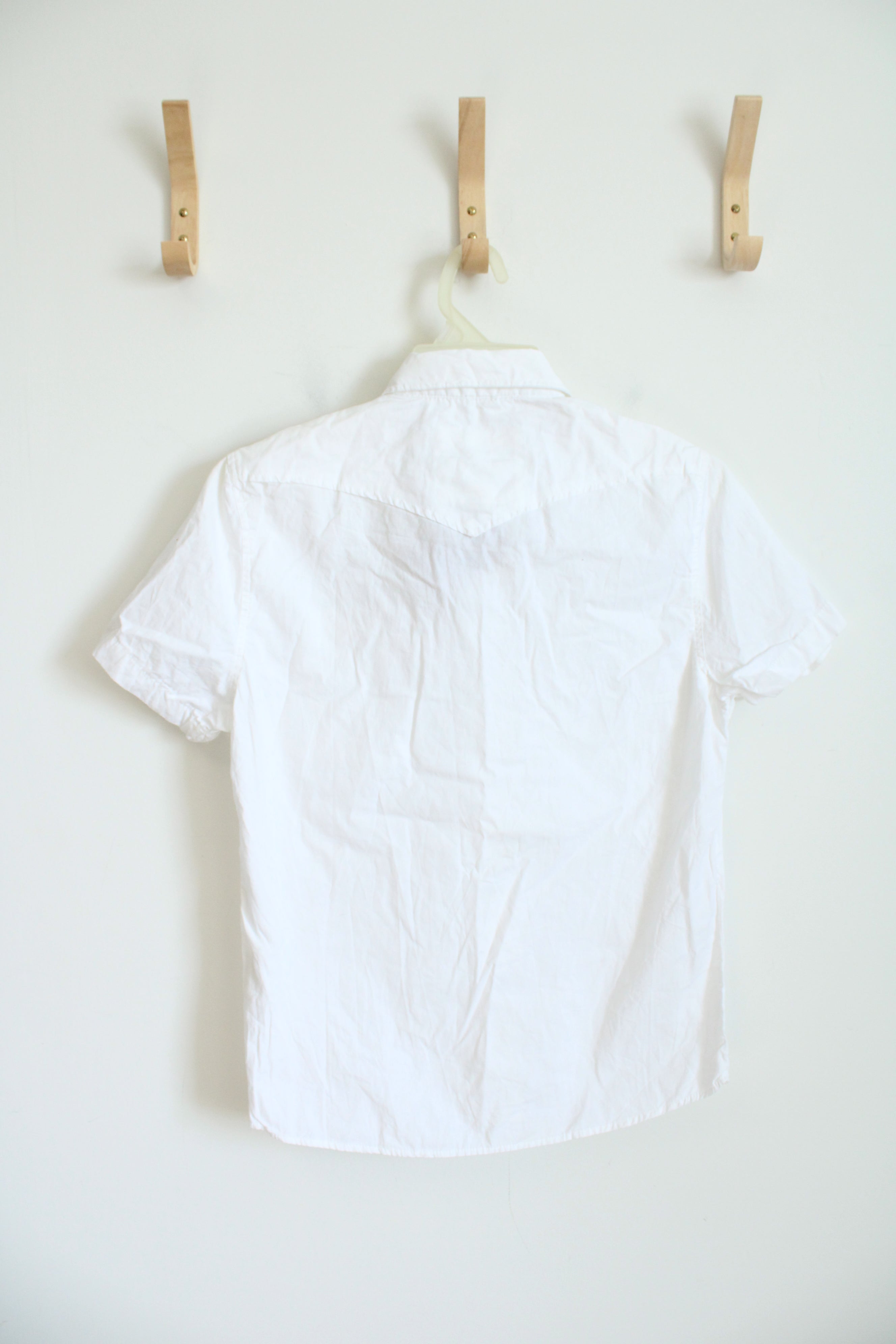 NEW Ditch Plains White Snap Button Down Cotton Shirt | Youth XXL (18/20)