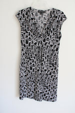 Connected Apparel Black White Patterned Dress | 8