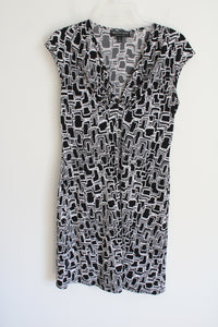 Connected Apparel Black White Patterned Dress | 8