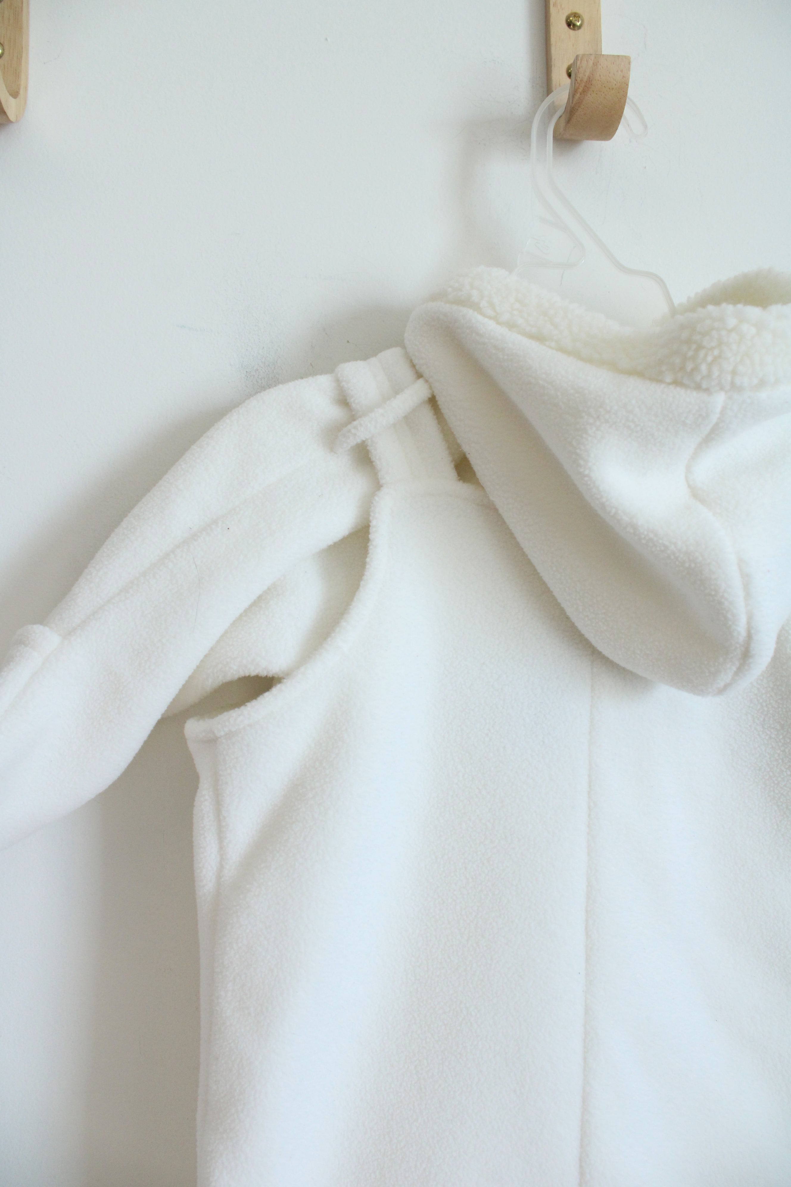 Miniwear Cream Duckling Hooded Fleece Swaddle | 0-6 MO