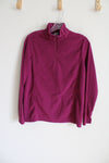 Lands' End Magenta Fleece 1/4 Zip Up Pullover | XS