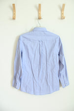 Chaps Stretch Blue Long Sleeved Button Down Shirt | Youth L (14/16)