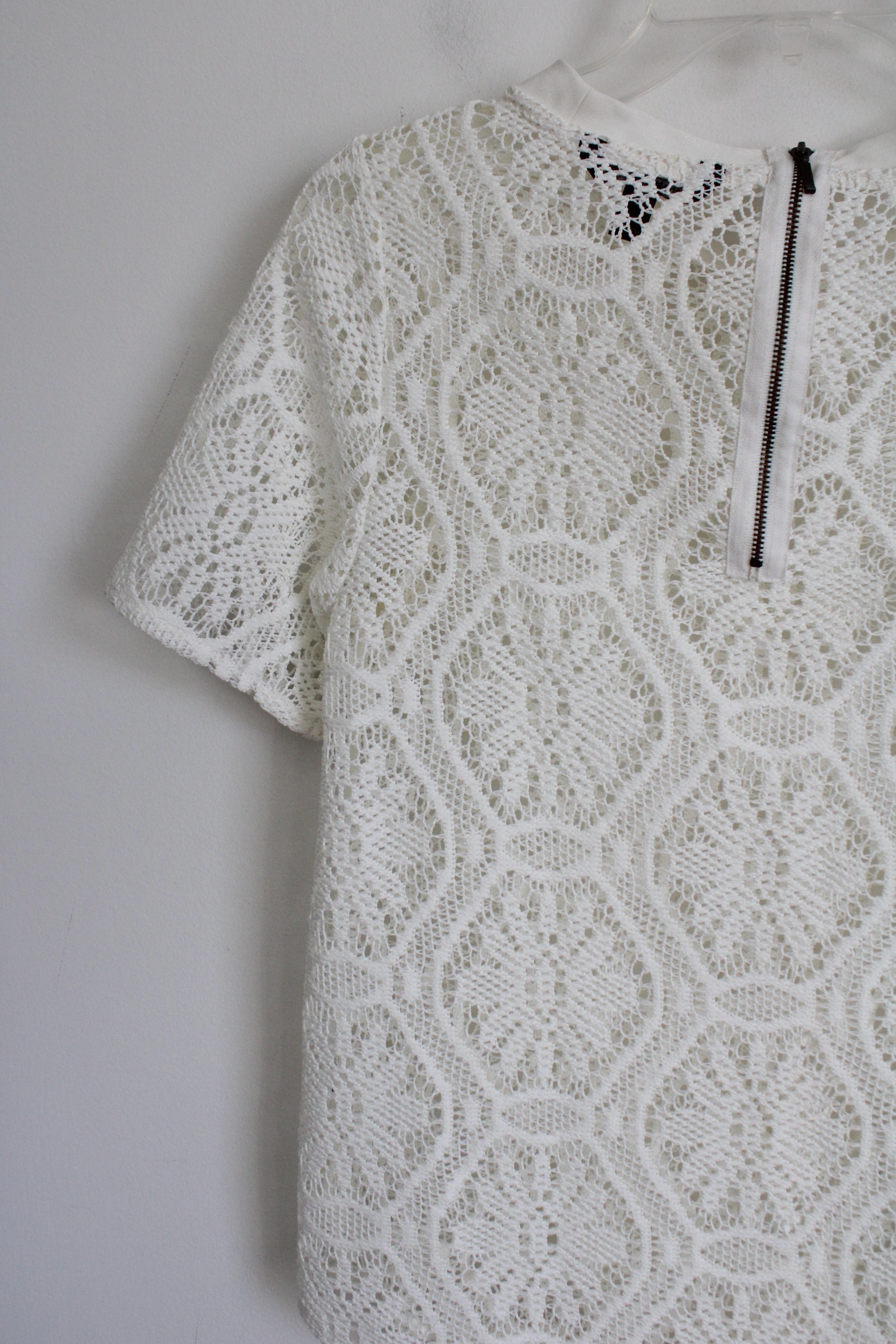 Banana Republic White Lace Top | XS