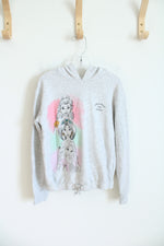 Jumping Beans Disney Princess "Girls Rule The World" Gray Hoodie | Youth 7