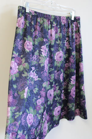 Vintage Anthony Richards Purple Floral Skirt | XL