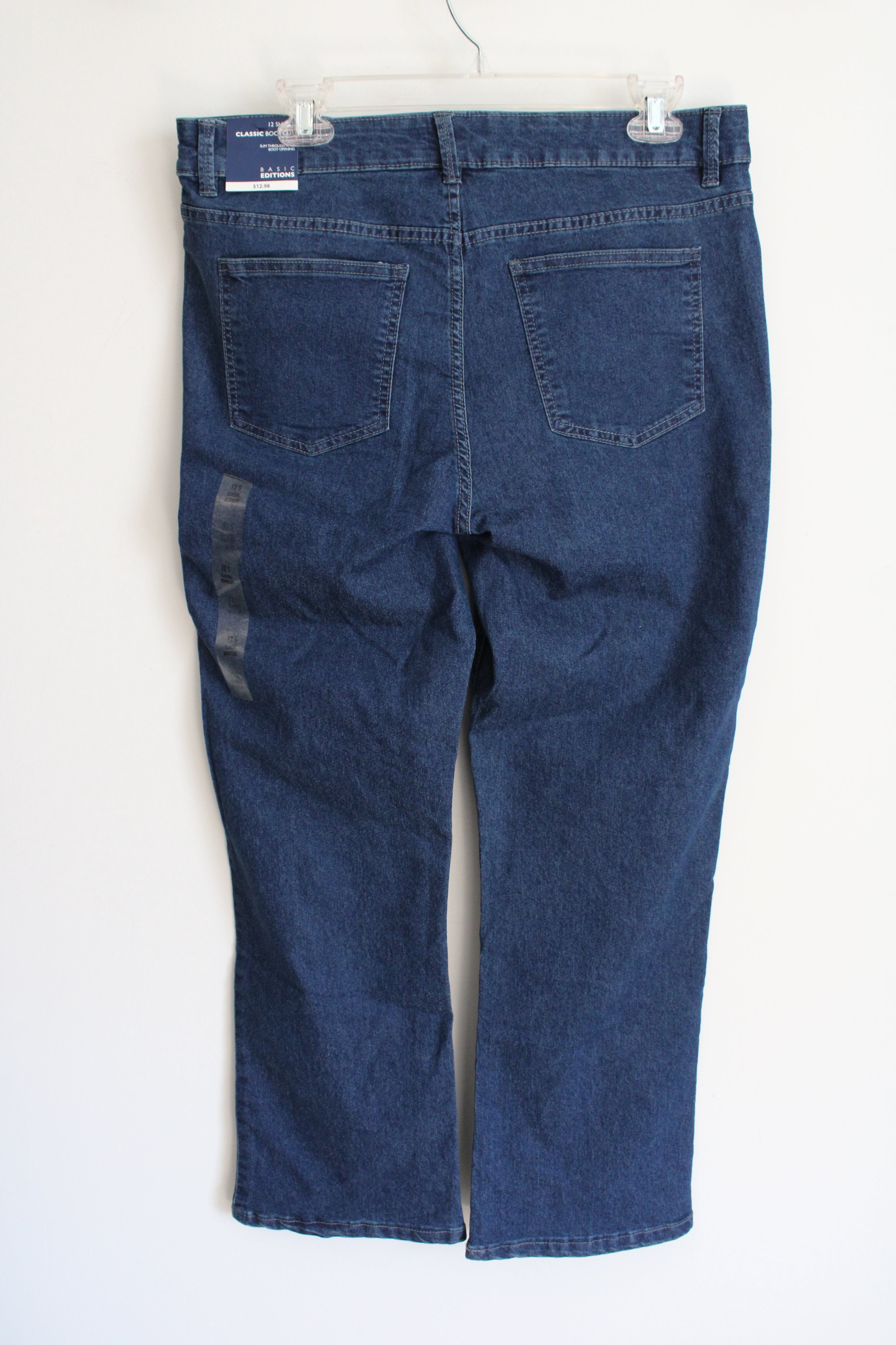 NEW Basic Editions Classic Bootcut Jeans | 12 Short