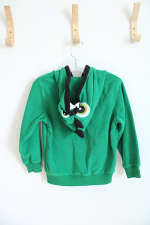 Okie Dokie Green Zip Up Dinosaur Hooded Jacket | Youth M (5/6)